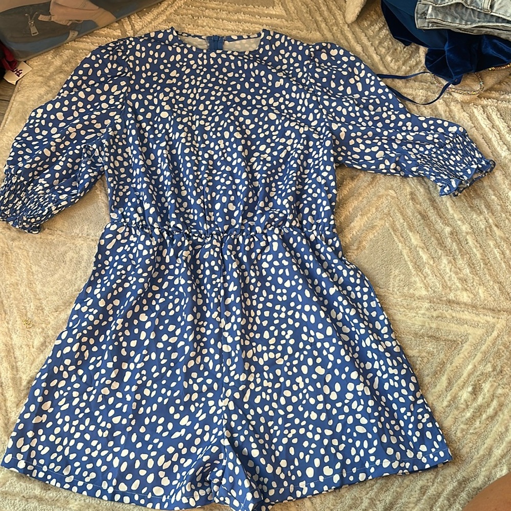 Pattern Blue Romper